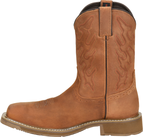 Double H Men's 10" Workflex Wide Square Composite Toe Roper - Tan DH5143 - ShoeShackOnline