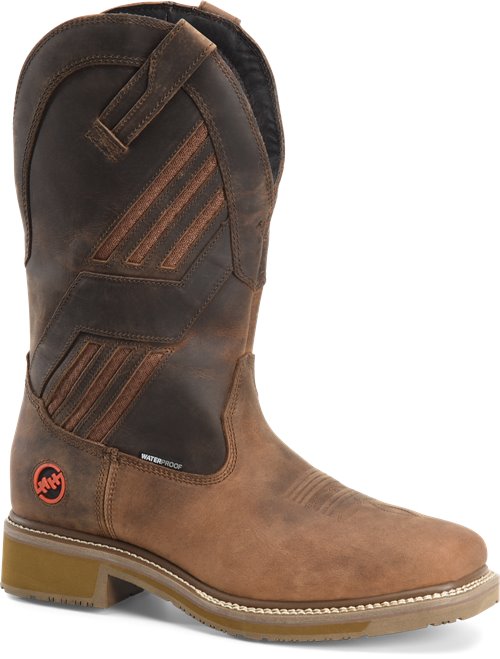 Double H Men's 13" Kelton Waterproof Wide Square Composite Toe Roper - Brown DH5354