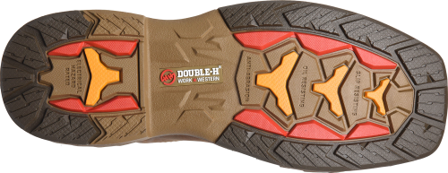 Double H Men's 11" Phantom Rider Veil Wide Square Toe Roper Boots - Brown DH5387