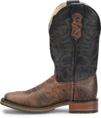 Double H Men's 12" Cliff Carry Pocket Wide Square Toe Roper Boot - Black DH8644