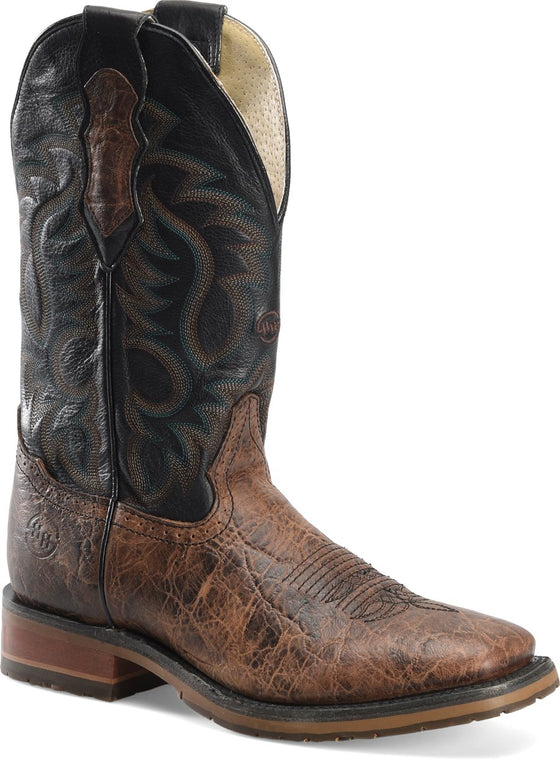 Double H Men's 12" Cliff Carry Pocket Wide Square Toe Roper Boot - Black DH8644