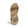 Aetrex Women's Brynn Quarter Strap Wedge Sandal - Cognac EW112W - ShoeShackOnline