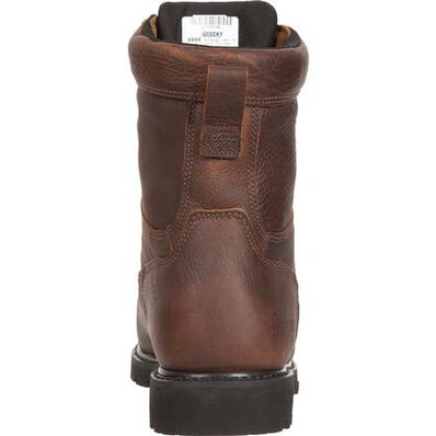 Rocky Men's 8" Exertion Waretproof Steel Toe Work Boot - Brown FQ0006899 - ShoeShackOnline