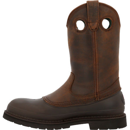 Georgia Men's 12" Muddog Wellington Work Boot - Mississippi Brown G5514