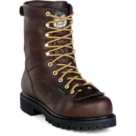 Georgia Men's 8" Waterproof Lace-to-Toe Work Boot - Chocolate G8041 - ShoeShackOnline