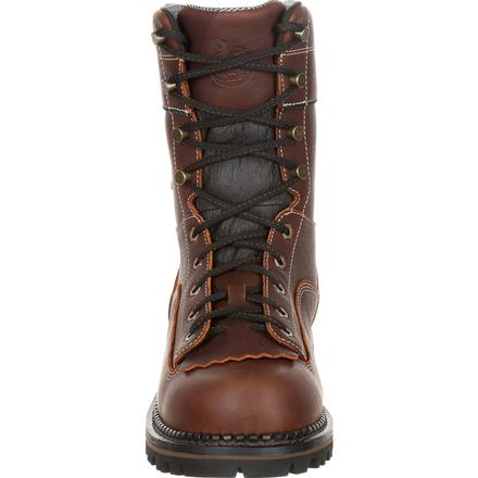 Georgia Men's 9" AMP LT Logger Composite Toe Low Heel Waterproof Work Boot - Brown GB00238 - ShoeShackOnline