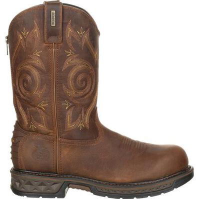 Georgia Men's 11" Carbo-Tec LT Waterproof Composite Toe Wellington Work Boot - Brown GB00239 - ShoeShackOnline