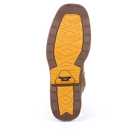 Georgia Men's 11" Carbo-Tec LT Waterproof Pull-On Work Boot - Black/Brown GB00266 - ShoeShackOnline