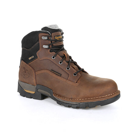 Georgia Men's 6" Eagle One Waterproof Steel Toe Work Boot - Brown GB00313 - ShoeShackOnline