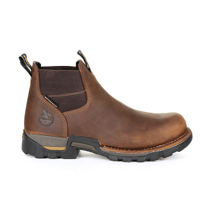 Georgia Men's 4" Eagle One Waterproof Chelsea Work Boot - Brown GB00315 - ShoeShackOnline