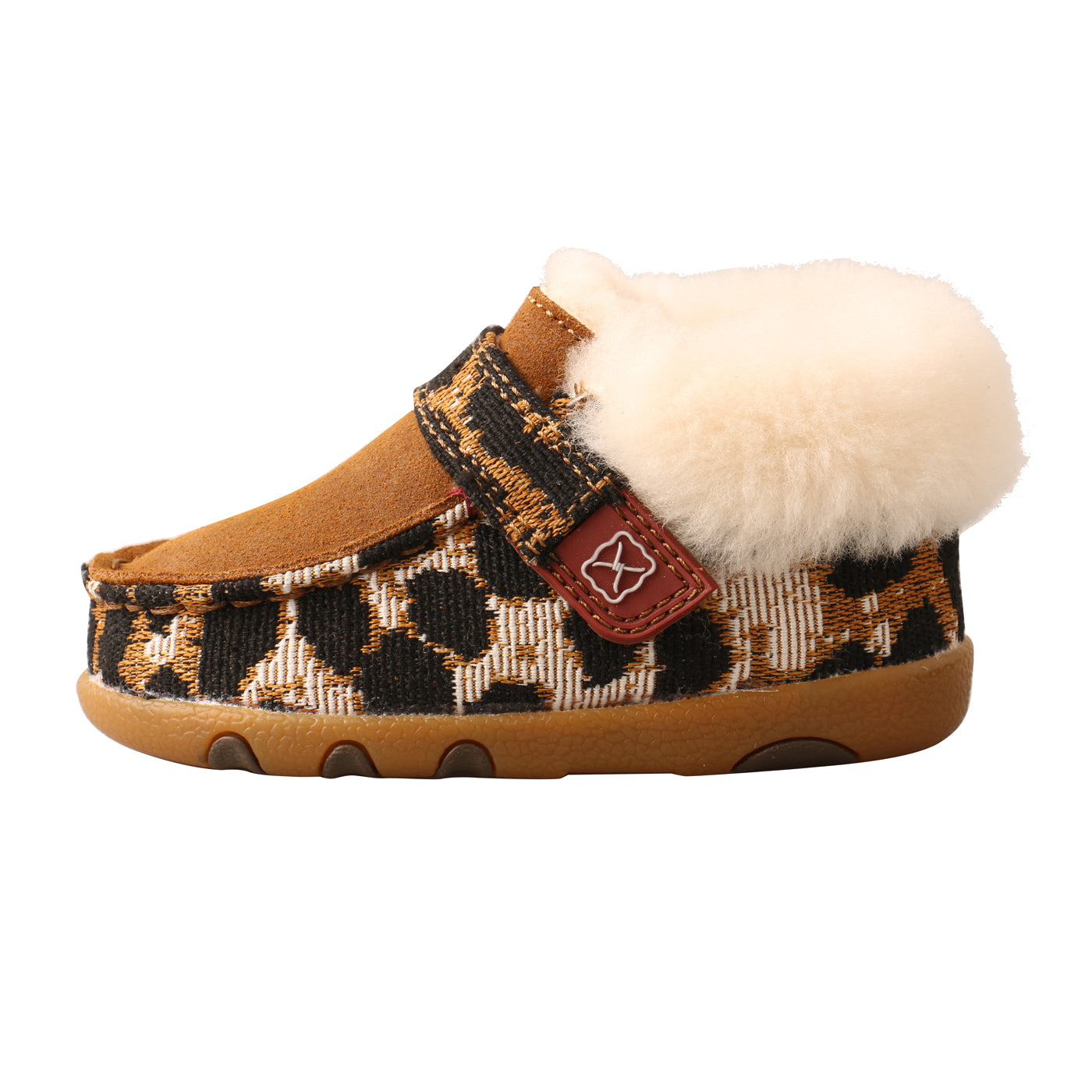 Twisted X Infant's Shearling-Lined Chukka Driving Moc - Tan/Cheetah ICA0025