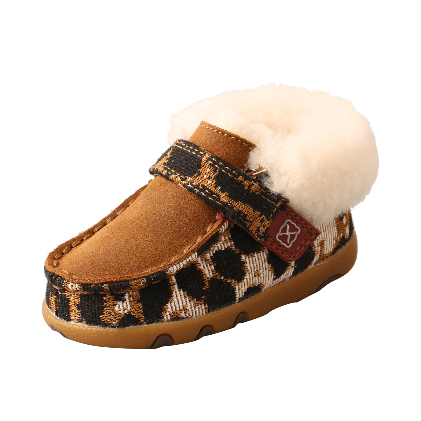 Twisted X Infant's Shearling-Lined Chukka Driving Moc - Tan/Cheetah ICA0025