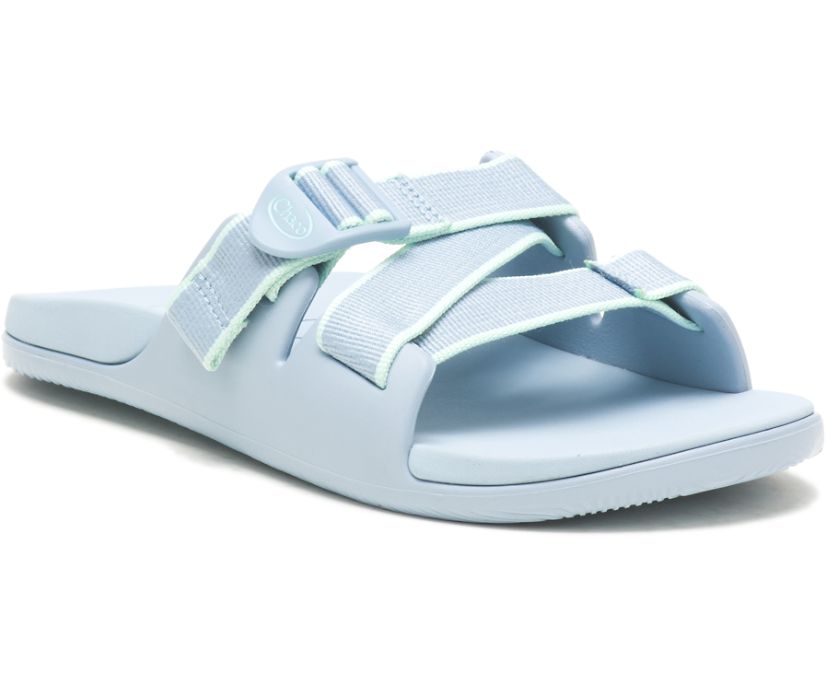 Chaco Women s Chillos Slide Sandals Outskirt Sky Blue JCH109126