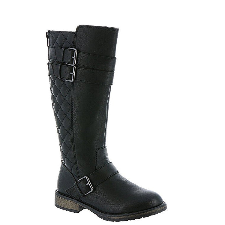 Steve Madden Girl's JNorthrn Tall Boot - Black - ShoeShackOnline