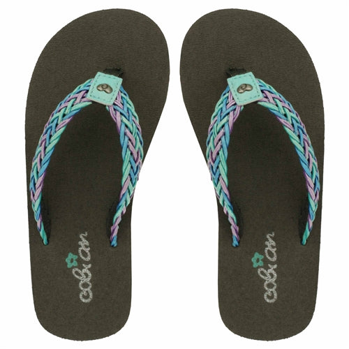 Cobian Kid's Lil Lalati Flip Flop - Aqua LLA14-340 - ShoeShackOnline