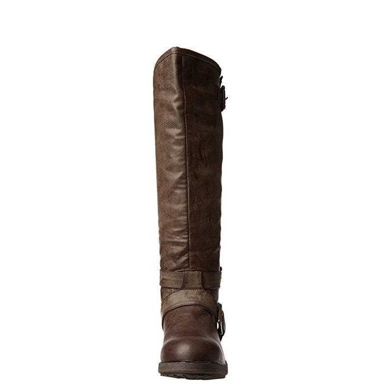 Madden Girl Women's Legacie Riding Boot - Brown - ShoeShackOnline
