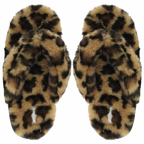 Cobian Women's Minou Fuzzy Slip On Shoe - Leopard MIN20-961