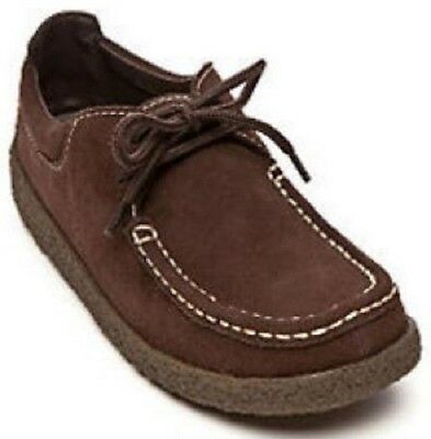 Yellow Box Girl's Mona 2 Lace Up Suede Shoe - Brown