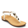 Vionic Women's Nala T-Strap Sandal - White 340Nala - ShoeShackOnline