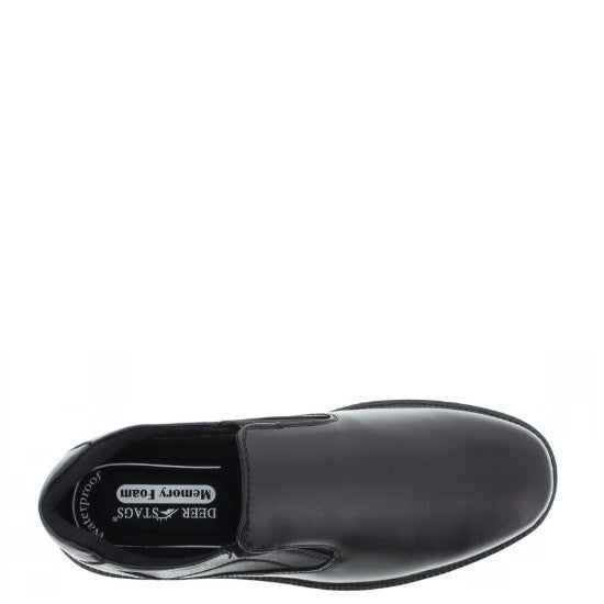 Deer Stags Men's Nu Media Slip On Loafer - Black - ShoeShackOnline