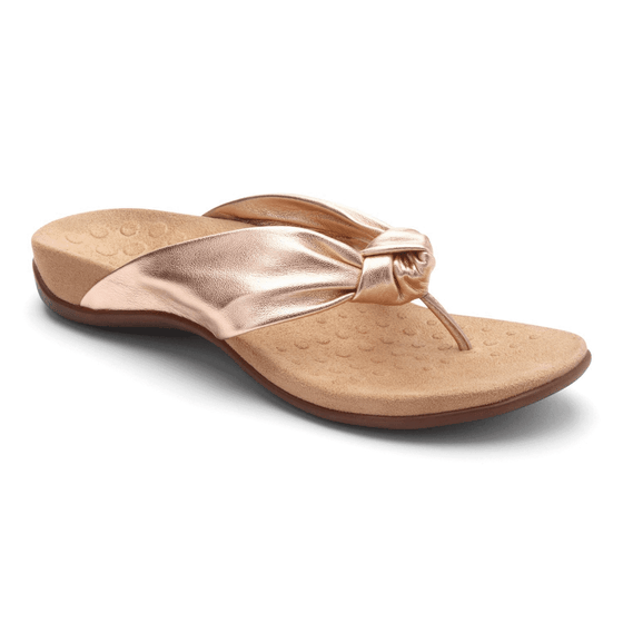 Vionic Women's Pippa Toe Post Sandal - Rose Gold Rest Pippa - ShoeShackOnline