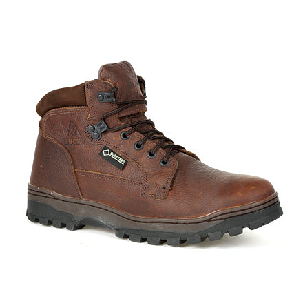 Rocky Men's 5" Outback Waterproof Plain Toe Outdoor Boot - Brown RXS0389 - ShoeShackOnline