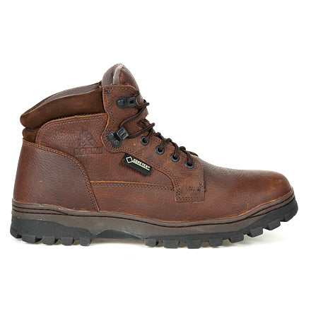 Rocky Men's 5" Outback Waterproof Plain Toe Outdoor Boot - Brown RXS0389 - ShoeShackOnline