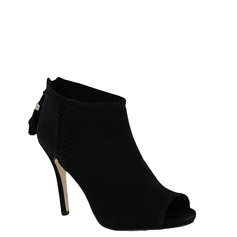 Madden Girl Women's Rosaliee Peep Toe High Heel - Black - ShoeShackOnline