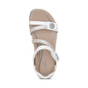 Aetrex Women's Jess Adjustable Quarter Strap Sandal - White SE211