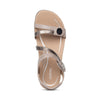 Aetrex Women's Jess Adjustable Quarter Strap Sandal - Smoke SE216