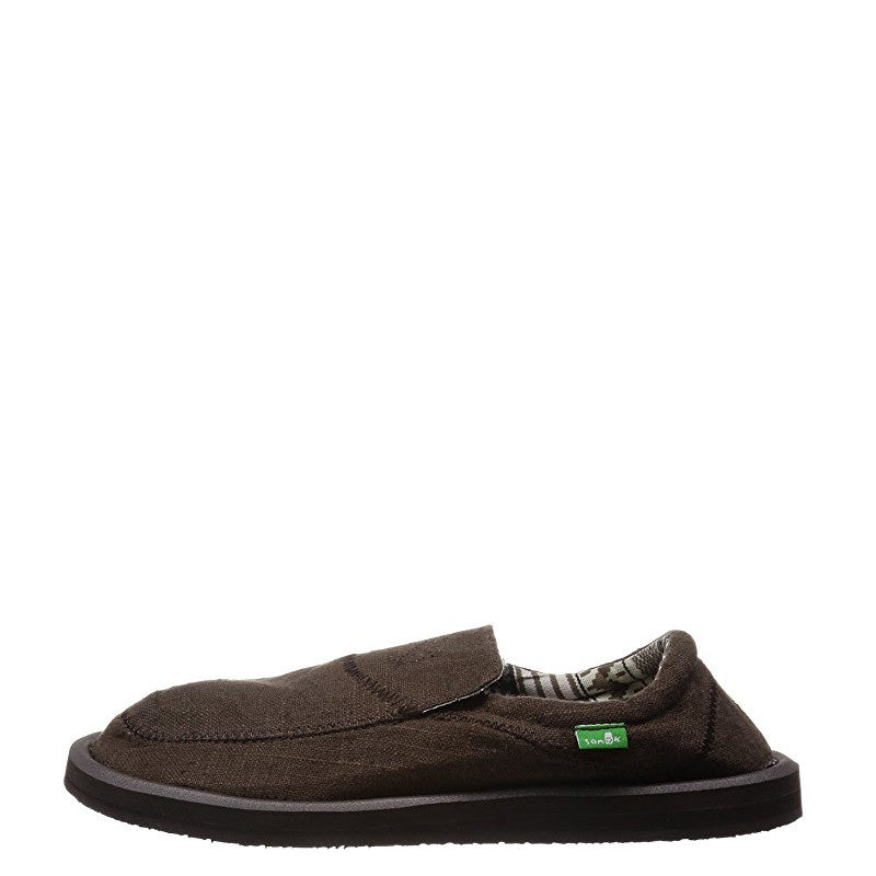 Sanuk Men's Chiba Stitched Dark Brown SMF10628 ShoeShackOnline