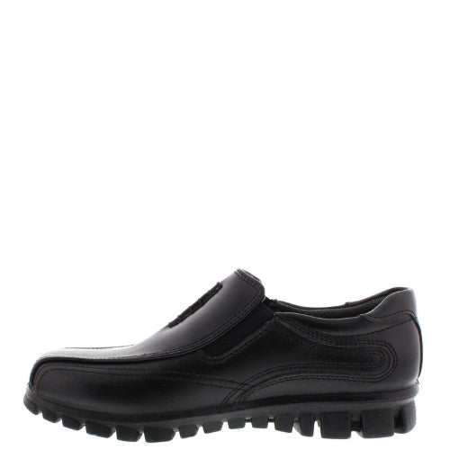 Deer Stags Boy's Stadium Slip On Dress Shoe - Black - ShoeShackOnline