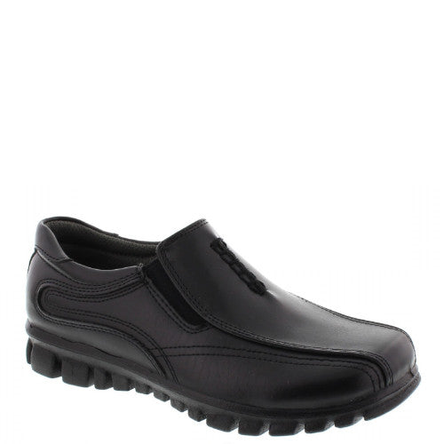 Deer Stags Boy's Stadium Slip On Dress Shoe - Black - ShoeShackOnline