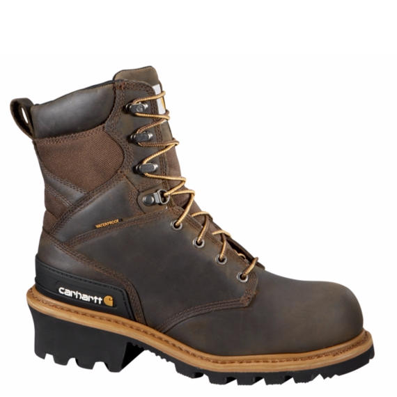 Carhartt Men's 8" Vintage Saddle Safety Toe Logger Boot - CML8360 - ShoeShackOnline