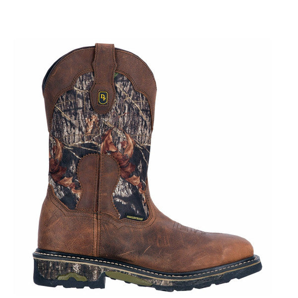 Dan Post Men's Hunter 11" Work Boot - Saddle Tan/Mossy Oak DP69408 - ShoeShackOnline