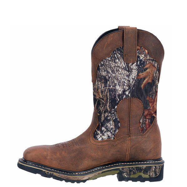 Dan Post Men's Hunter 11" Work Boot - Saddle Tan/Mossy Oak DP69408 - ShoeShackOnline