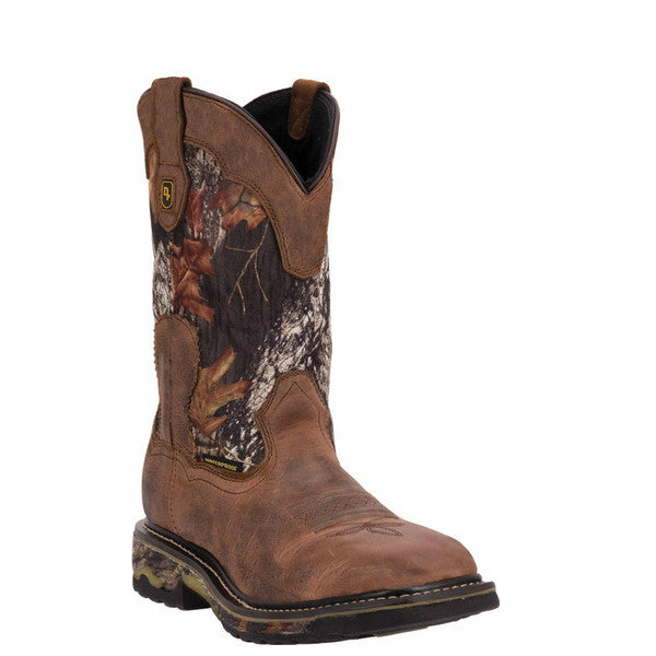 Dan Post Men's Hunter 11" Work Boot - Saddle Tan/Mossy Oak DP69408 - ShoeShackOnline