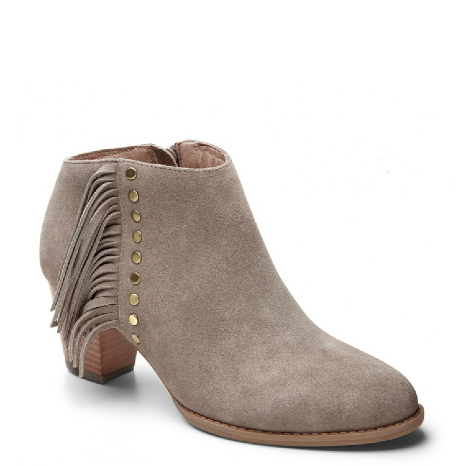 Vionic Women's Faros Fringed Bootie - Greige 322FAROS - ShoeShackOnline