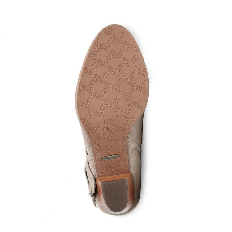 Vionic Women's Faros Fringed Bootie - Greige 322FAROS - ShoeShackOnline