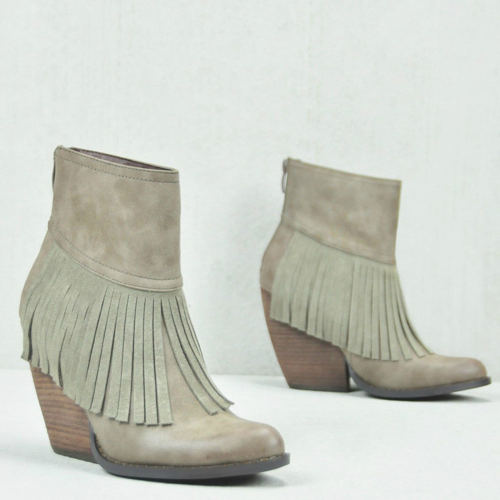 Very Volatile Women's Khloe Bootie - Taupe - ShoeShackOnline