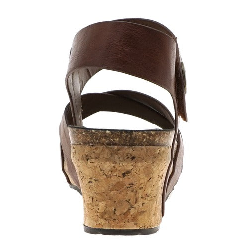 Pierre Dumas Women's Chantal-4 Wedge Sandal Whiskey 22374-135