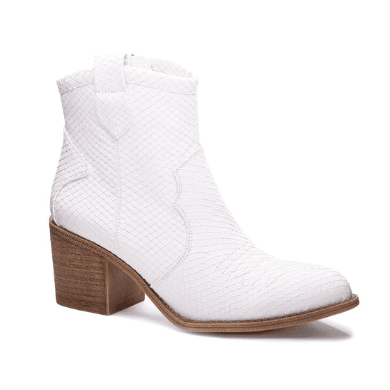 Dirty Laundry Women's Unite Snake Bootie White GUIO0BSPD
